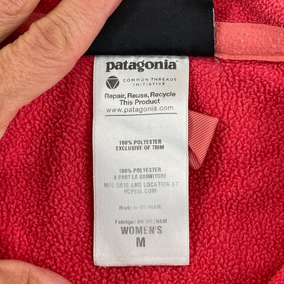 Patagonia Aravis Jacket in Poppy Fields Women Medium Fleece Full Zip GorpCore - Picture 3 of 10